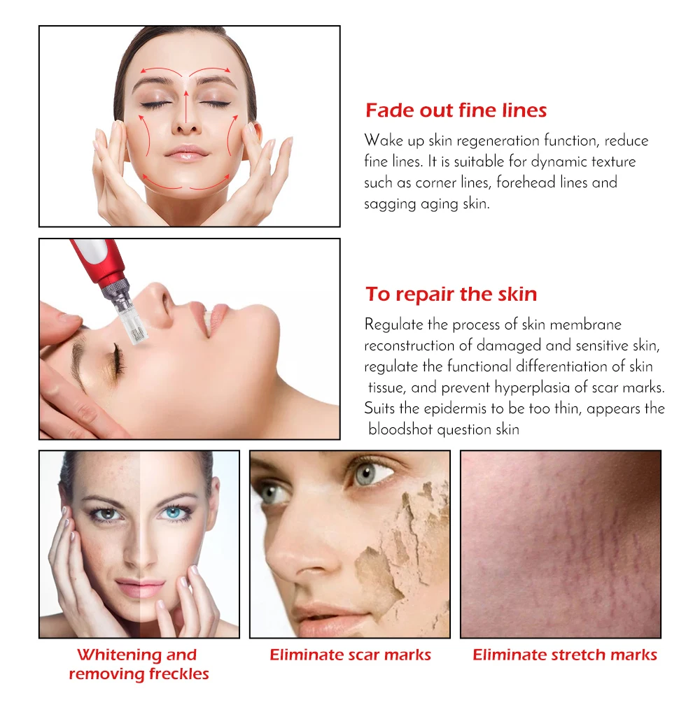 Dr.Pen 8 Needles Cartridge Needle Tips Electric Micro Rolling Derma Stamp Therapy Micro Needling Pen Face Beauty Skin Care Tool