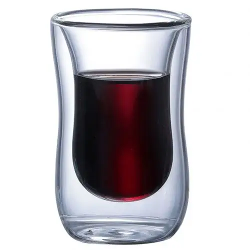 Without Handle 80ml Transparent Glass Cup With Handle Double Walls Glass Milk Tea Juice Coffee Cup Mugs Heat Resistant Glass Cups Drinkware - Цвет: Without Handle