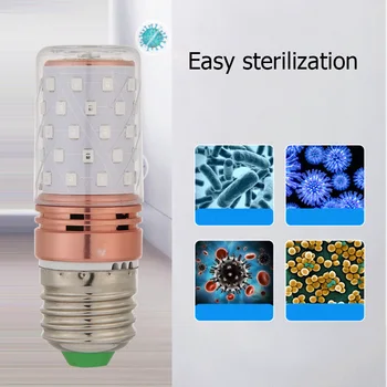 

E27 60 LED UVC Germicidal Corn Lamp Kill Dust Sterilize Disinfection Light Bulb for Home Sterilizer Disinfection Deodor