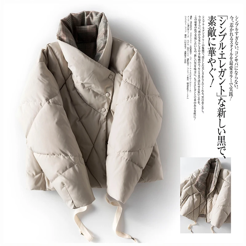 Японский стиль, 90% белый утиный пух, зимнее дизайнерское Женское пальто,, высокое качество, на молнии, женские теплые куртки для женщин