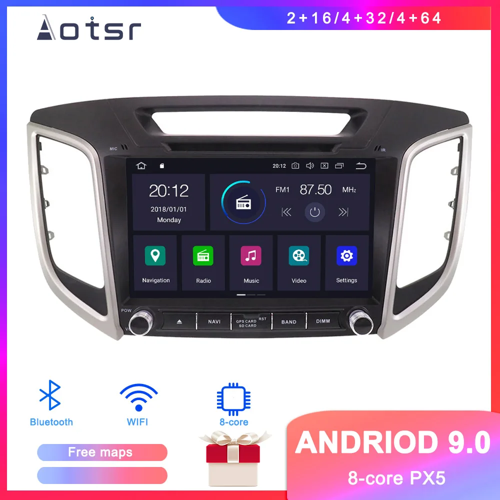 Sale DSP Android 9.1 Car GPS Navigation CD DVD Player For Hyundai ix25 2014+ Auto Stereo Radio Multimedia player Head Unit recorder 0