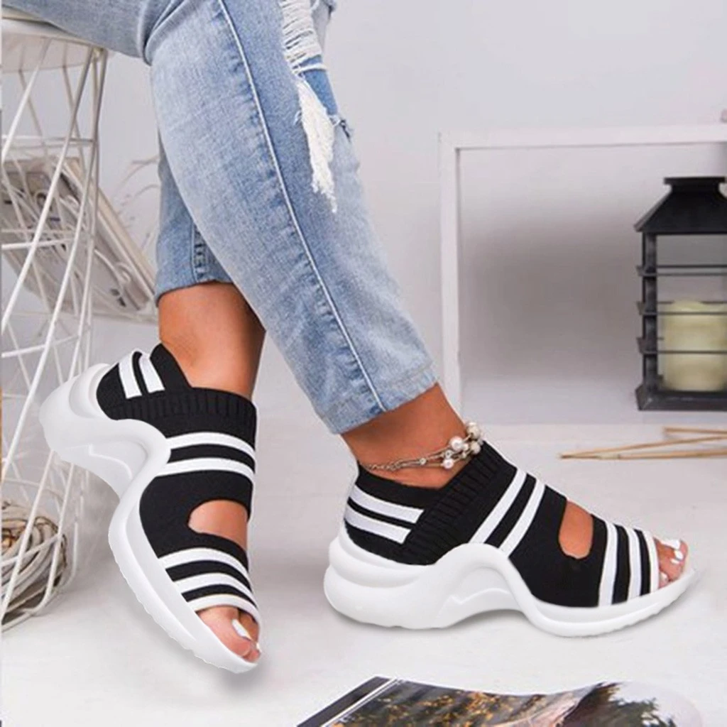 Sport Vrouwen Platte Ademend Comfy Sandalen Casual Schoenen Zachte Bodem Sandalen Zapatos De Mujer #3535|Lage Hakken| - AliExpress