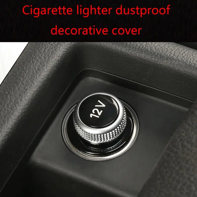 Ignition Cap Aluminum Alloy Cigarette Lighter Plugs Cover for Most Cars
