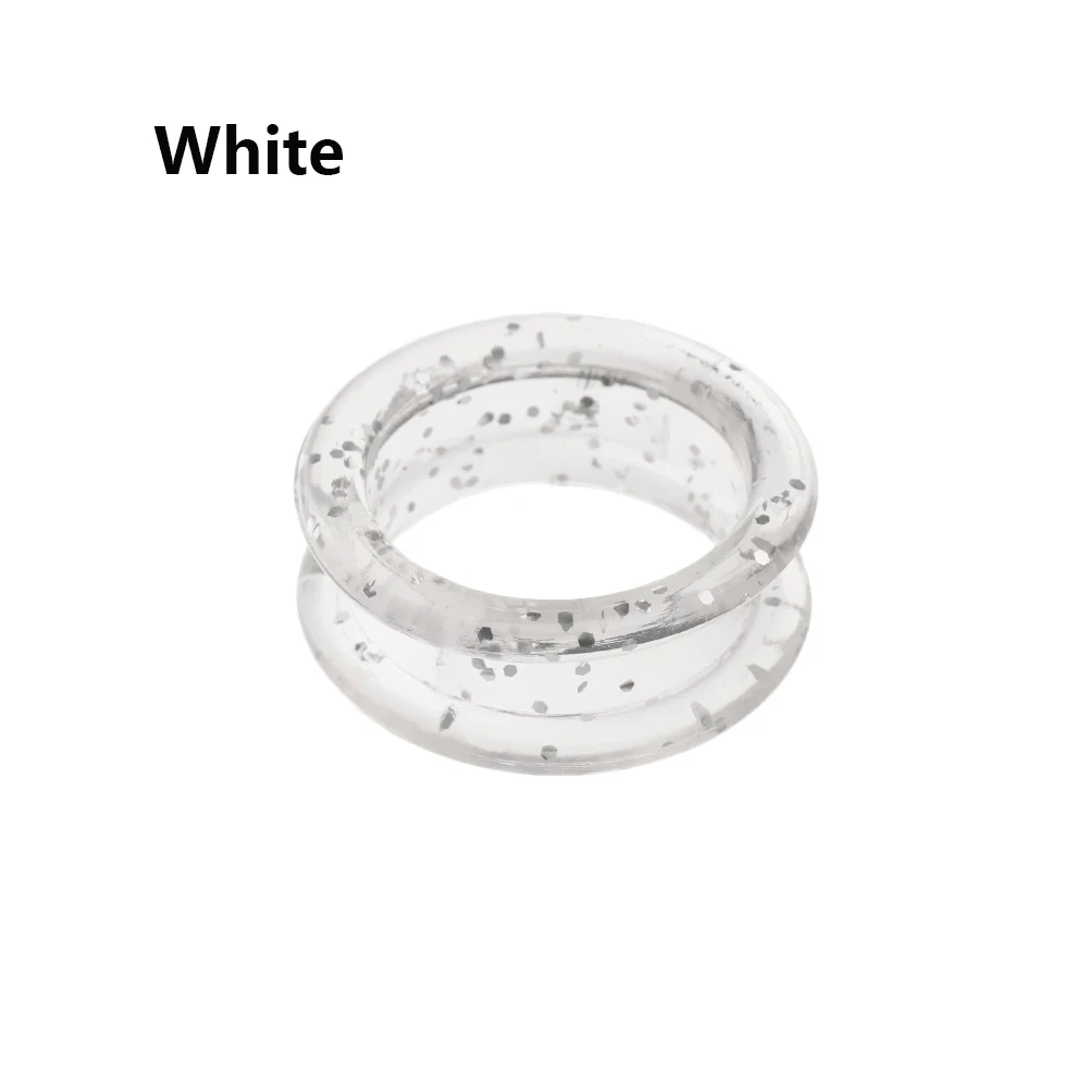 White 2 шт. профессиональные ножницы для ухода за домашними животными силиконовые резиновые кольца красочный набор подходит для стрижки волос ножницы для волос для собак кошек домашних животных - Цвет: White