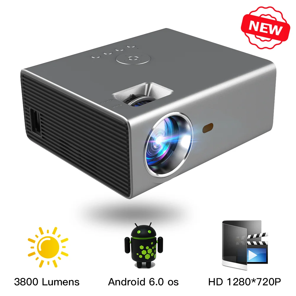 Best Price OLOEY RD825 New Year Projector 1280x720P for 1080P smart idea Projector 4K Android 3D Portable LED Mini Projector Home Cinema