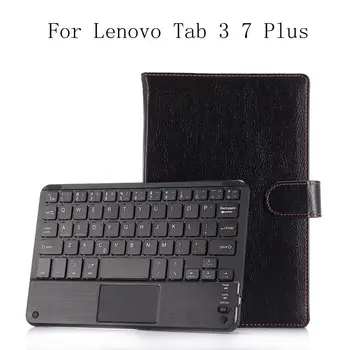 

Protective Shell For Lenovo Tab 3 7 Plus 7703 7703x TB-7703X TB-7703F PU Leather Removable Bluetooth Keyboard Cover Case+gifts