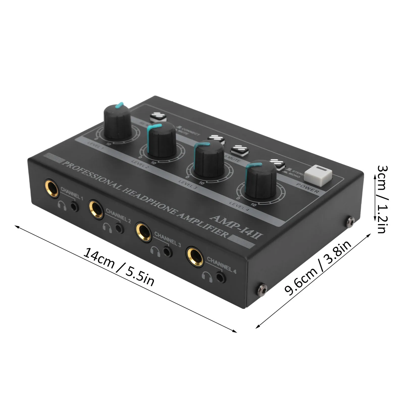 Headphone Amplifier 4-Channel Ferroalloy Mono/Stereo Monitor Set AMP-i4 100-240V Chargeable