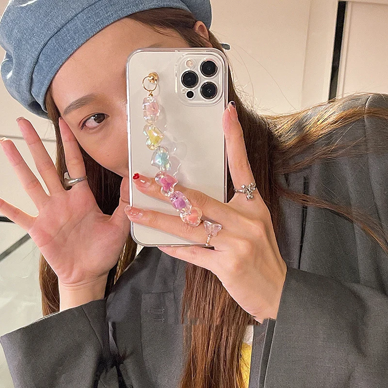 Bracelet wrist case for Samsung Galaxy A10S A20e A30S A50S A01 A11 A21S A31 A41 A51 A71 A52 A72 A12 A22 A32 A02 A03S Clear Cover kawaii phone case samsung