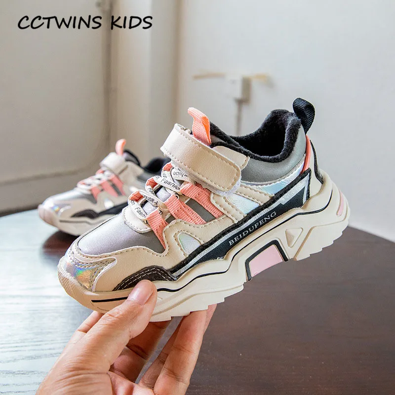 Thick Pink CCTWINS/детская обувь; коллекция года; зимняя детская обувь из натуральной кожи; брендовые теплые кроссовки для маленьких мальчиков; модные спортивные кроссовки для девочек; FS3149 - Цвет: Thick Pink