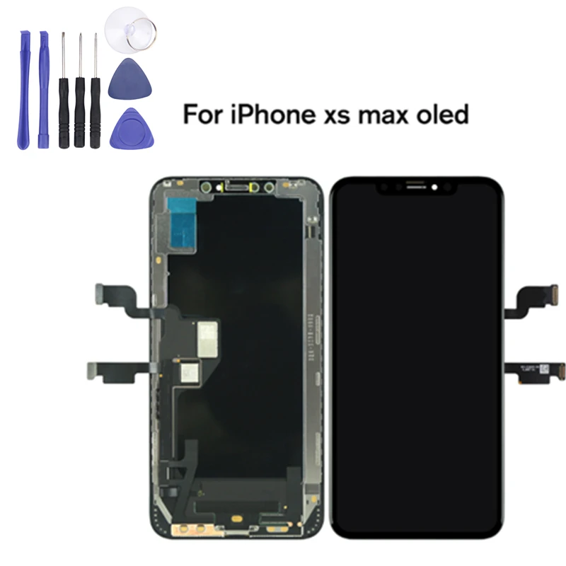 

Top quality For iPhone XS Max LCD Display Touch Screen No Dead Pixel Digitizer Assembly Replacement Parts AMOLED OEM Screen+Tool