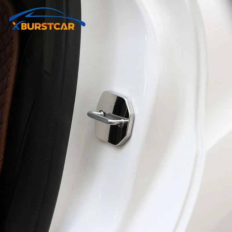 Xburstcar нержавеющая сталь автомобильная защита для дверного замка Крышка для Ford Kuga Escape Focus 3 4 MK3 MK4 Fiesta Mondeo Fusion Everest