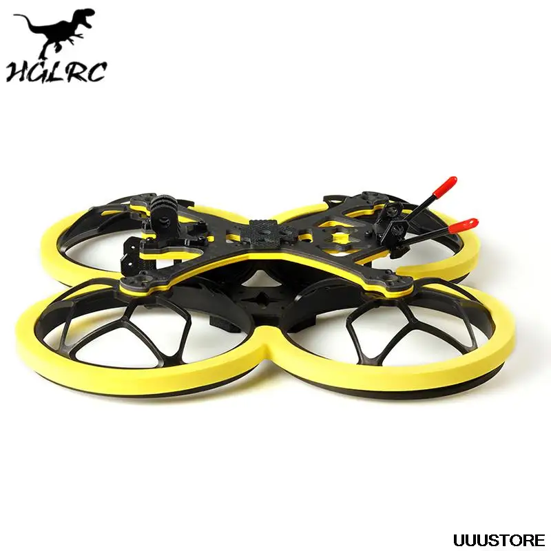 HGLRC Veyron35CR 3.5 inch 155mm Carbon Fiber Pusher Cinewhoop Frame Inverted Rack Kits with Propeller Guard Ducts for RC Drone 2
