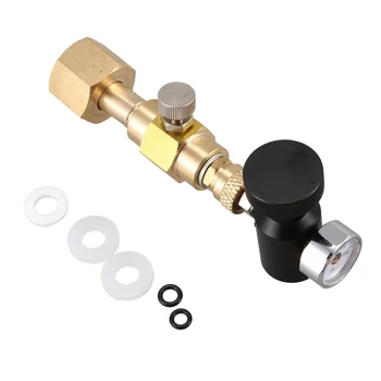 

CO2 Carbonator Cylinder Tank Refill Adapter Adaptor Filling Station Co2 Cylinder Refill Adapter W21.8 EU Gauge