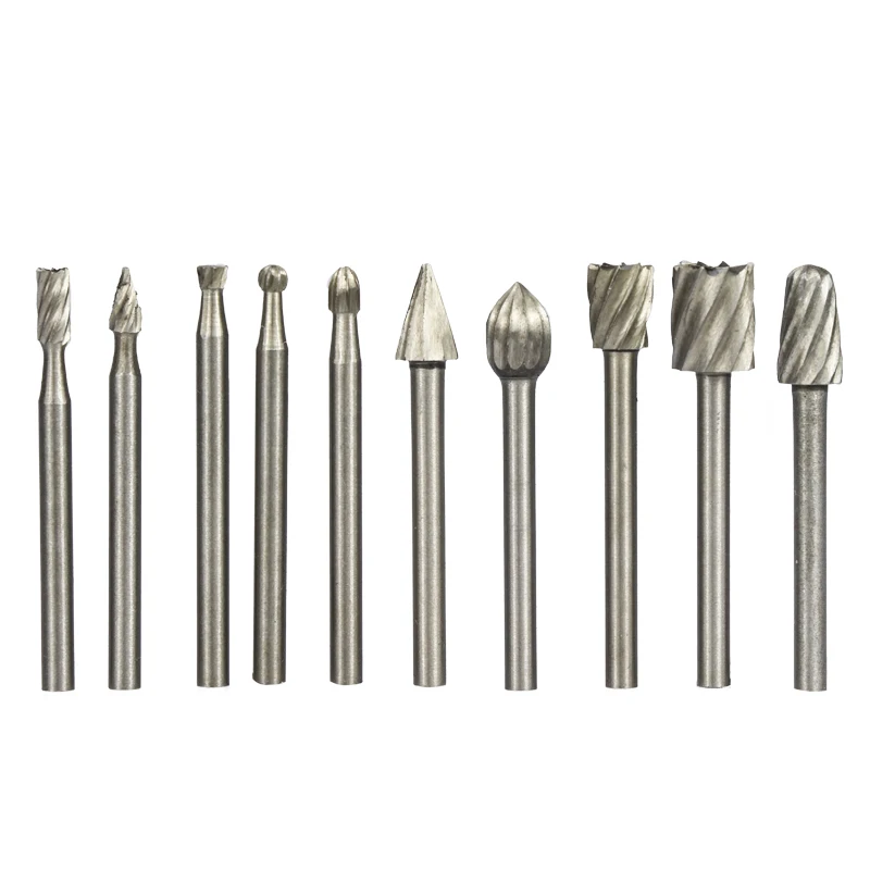 6pcs For Dremel Rotary Tools HSS Mini Drill Bit Set Cutting Routing Router  Grinding Bits Milling Cutters for Wood Carving Cut - AliExpress