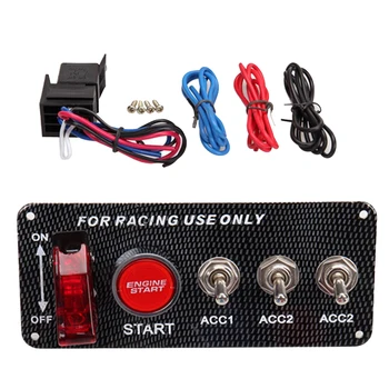 

Red illuminated Ignition Engine Start On Off Push Button Switch