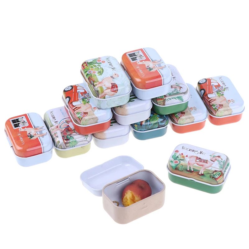 

1PCS Mini Pill Case Box Metal Packing Tin Jar Boxes Small Medicine Case Cans Coin Headphones Nail Travel Pill Box