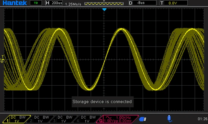 Hantek DSO4104B цифровая Банкетка с нишей Тип осциллографа 100 МГц 4 канала 500uV/div 1GSa/s " TFT lcd запись Длина 64K USB