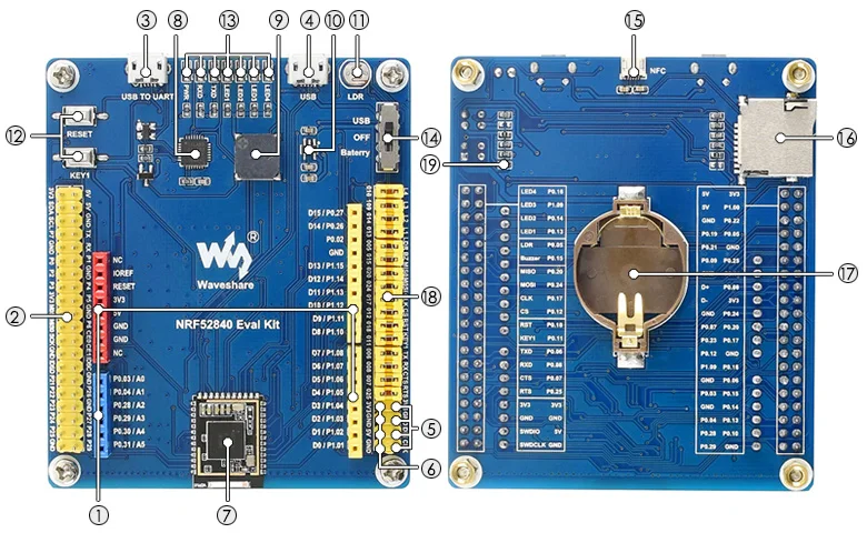 NRF52840 макетная плата Bluetooth 5,0 макетный комплект модуль совместим с Arduino/Raspberry Pi