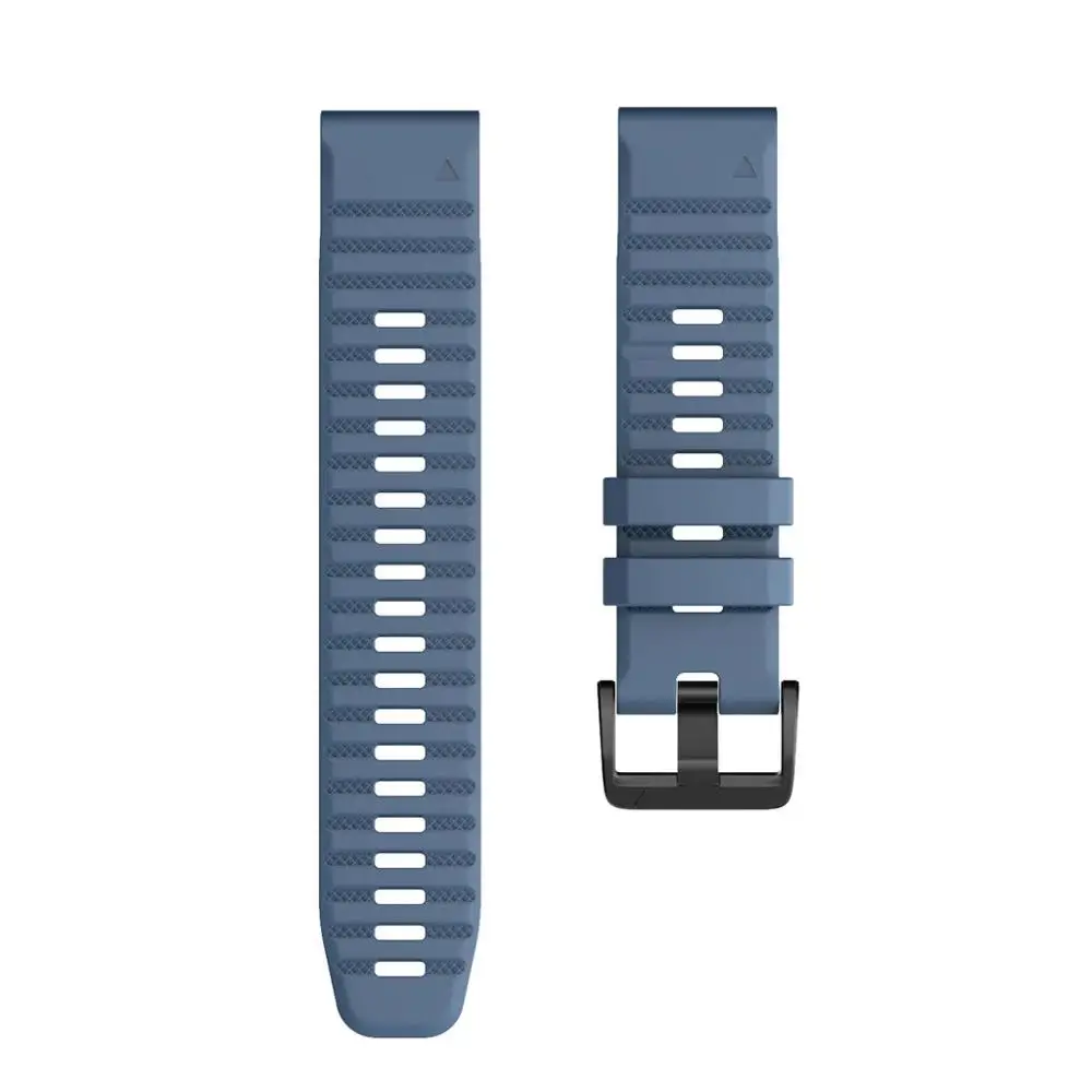 Ремешок для часов QuickFit 26 мм 22 мм для Garmin Fenix 6 6X Pro/5 5X Plus 3 3HR силиконовый ремешок Fenix6 Fenix5 часы Easyfit - Цвет ремешка: Cyan blue