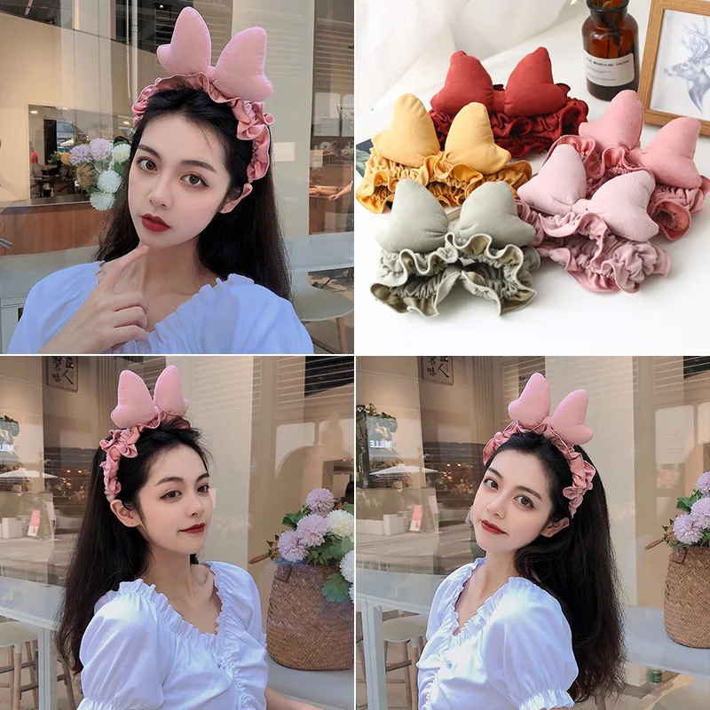 2020 Корейская бабочка плиссированная ткань головная повязка головной убор для