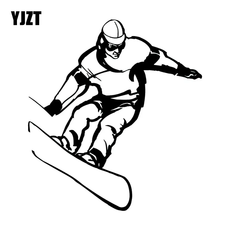 Yjzt 15cm*16.5cm Snowboard Jump Extreme Sport Vinyl Decal Car Sticker