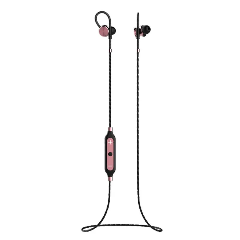 Bluetooth 5.0 In ear Metal Earphones With Mic For Sports Exercise Running Gym 2 Colors High