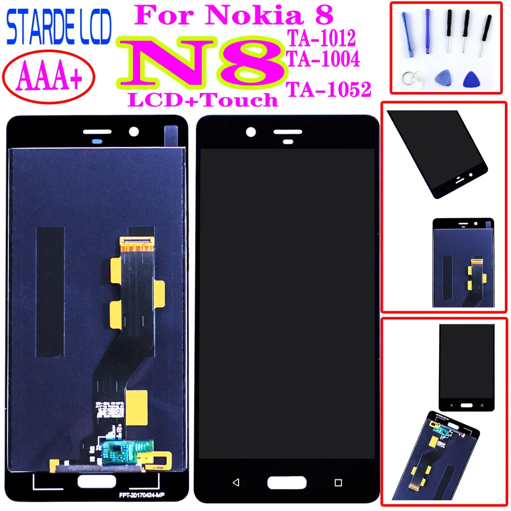 Aaa + Per Nokia 8 N8 Ta-1012 Ta-1004 Ta-1052 Display Lcd Completo Touch Screen Digitizer Assembly Sostituzione Touchscreen