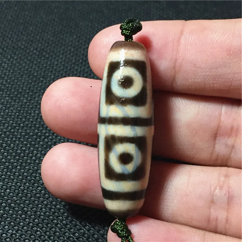 191010-5 Collectable Tibetan Dzi Beads Amulet Beads 4 Eyes with Cinnabar DIY Fine Jewelry Beads Natural Agate Materials