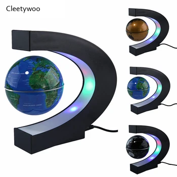 

4inch Levitating Lamp Luxury Table Lamp World Map Ball Rotation Night Lights Floating Magnetic Globe Deco for Children Birthday
