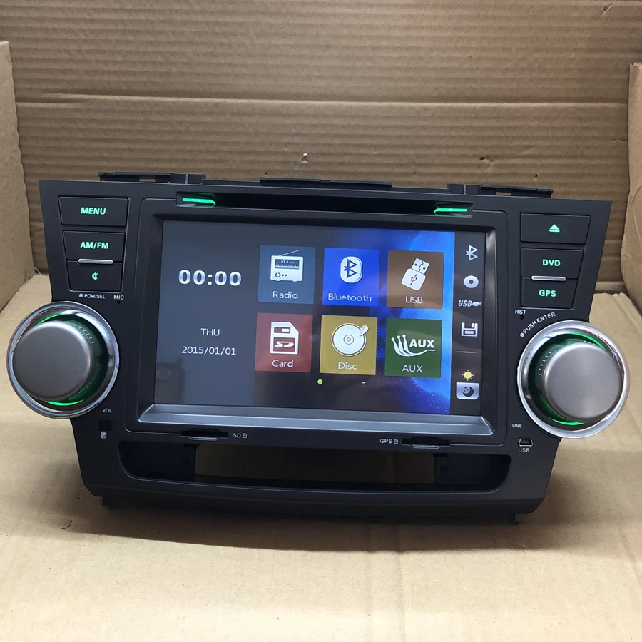 

BYNCG 2DIN 8INCH Car DVD Multimedia Player GPS Navigation For Toyota Highlander 2008-2013 Radio Stereo Head Unit SD USB GPS BT