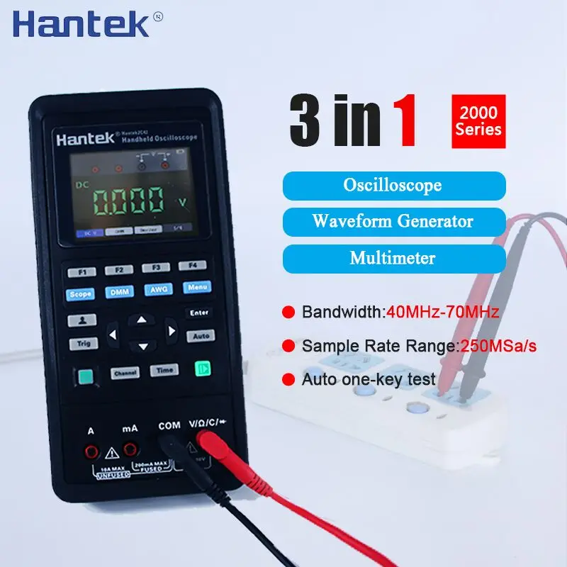 Hantek 2 in 1 Handheld oscilloscope 2C42/2C72/2D42/2D72 DMM Multimeter tester Hantek 2 in 1 Handheld oscilloscope 2C42/2C72/2D42/2D72 DMM Multimeter tester