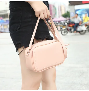 

2020 Newest Hot Fanny Solid Color Shoulder Bag Simple Style Wild Casual Square Mini PU Crossbody Handbag for Shopping