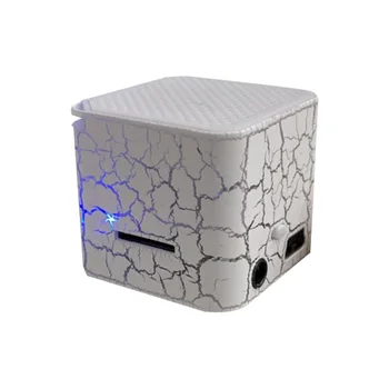 

Portable Colorful Crack LED Light Small Speaker Sound Box Cube Support TF Card MP3 Player Extroverted mp3 player