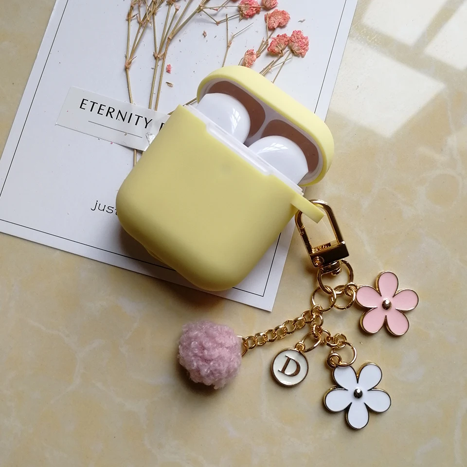 Милый японский роскошный чехол с вишневым цветком для Apple Airpods 1 2 Аксессуары Bluetooth наушники защитный чехол сумка брелок ремень