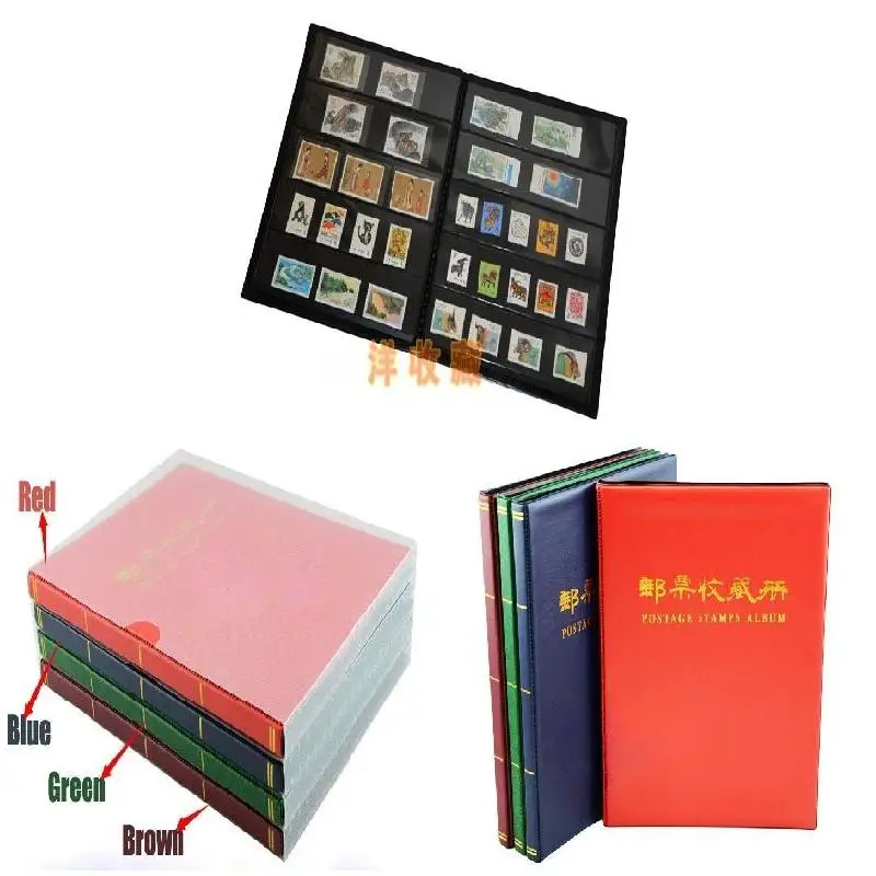 Postage Stamps Album 20 pages 500 units handmade Stamp Collecting Book  Collecting 12 inch xqmg Photo Albums Home Decor Garden