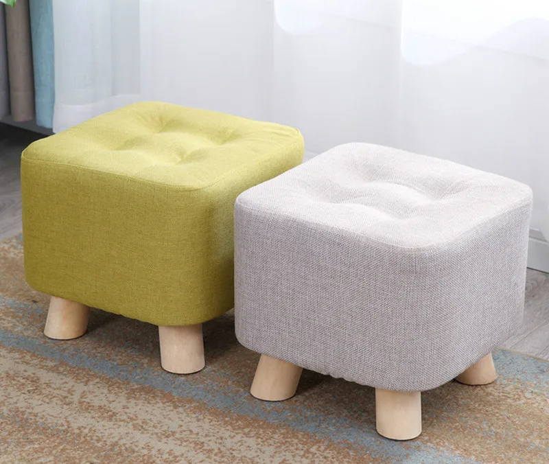 Billig Mode hause sofa platz hocker tuch kunst wohnzimmer tee tisch hügel holz kreative kleine fuß hocker sattel kinder hocker bank