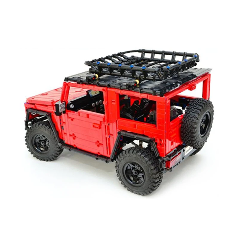 BuildMoc Jeep Wrangler Suzuki Jimny Sierra авантюрист р/у двигатель мощность функция fit строительный блок кирпичи автомобилей детские игрушки