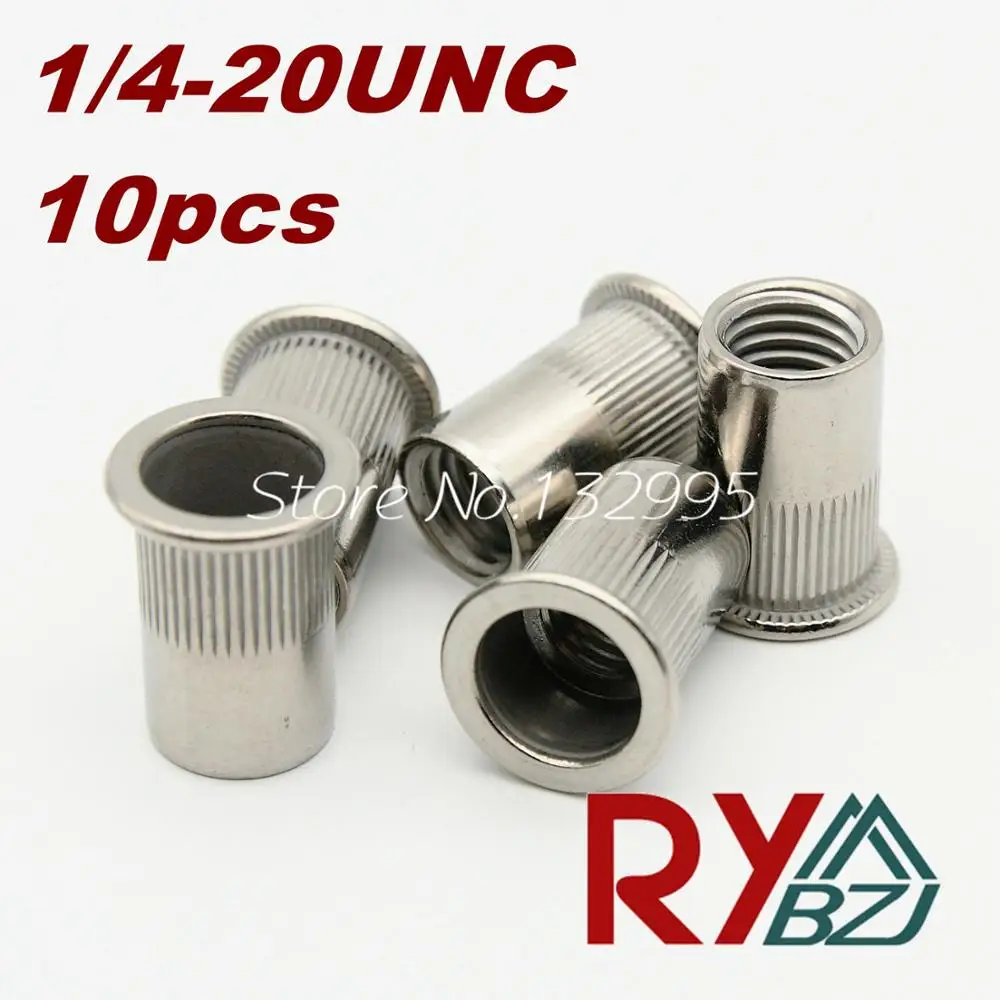 

1/4-20UNC Amercian standard Inch thread Rivet Nut Insert nut SUS 304 Blind rivet nut Rivnut Inserts