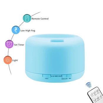 

O2389YK 110V 500ML RGB Aroma Diffuser with Black Controller US Plug PI669