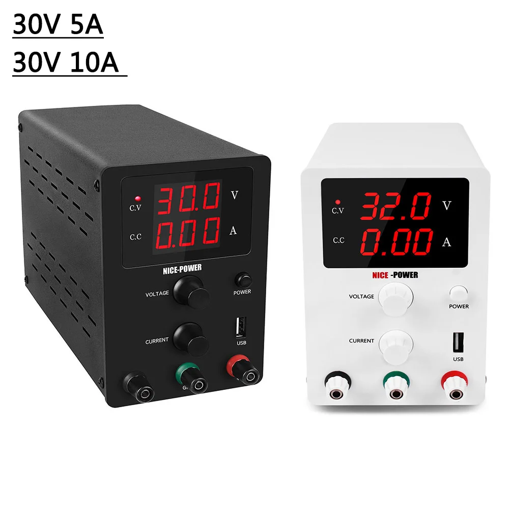 Guce Высокое качество DC Регулируемый источник питания 30 в 5A PS305DM 4 цифры скамья