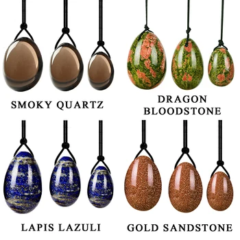 

Dropshipping Drilled Jade Egg Set Natural Stone Yoni Egg Kegel Muscle Exerciser Massager Vaginal Muscles Tightening Crystal Ball