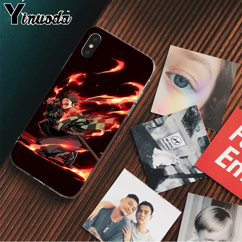 Yinuoda Demon Slayer Kimetsu no Yaiba Colorful Cute Phone Accessories Case for Apple iPhone 8 7 6 6S Plus X XS MAX 5 5S SE XR