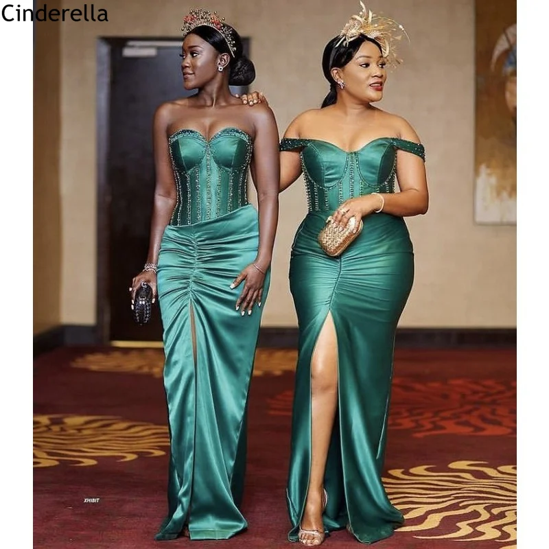 Bridesmaid Dresses Crystal Sweetheart Mermaid Side Slit Spandex Satin Bridesmaid Dresses With Zipper Back Wedding Party Dresses Bridesmaid Dresses Crystal Sweetheart Mermaid Side Slit Spandex Satin Bridesmaid Dresses With Zipper Back Wedding Party Dresses
