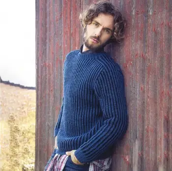 

Slavna Martinovic New Men's Solid Color Pullovers Comfortable Clothes Loose Breathable Knitted Top Pullover Round Neck Sweater