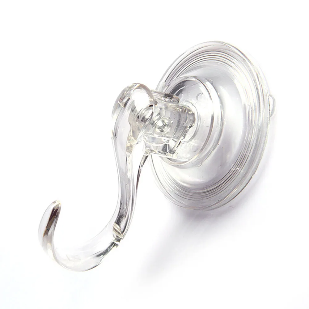 Gancho de ventosa grande, transparente, reutilizable, resistente, guirnalda con toallitas, copa de succión fuerte de 22 Lb para soporte de corona de vidrio