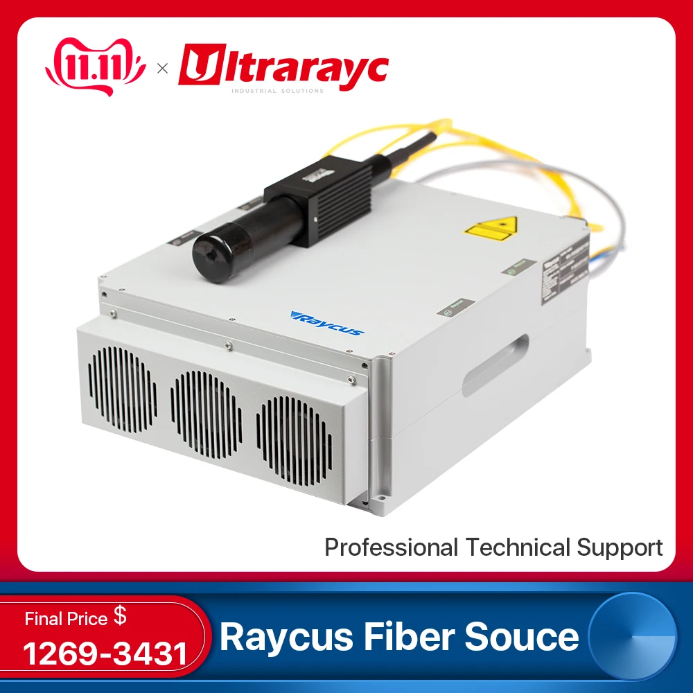 Ultrarayc raycos 20 Вт-50 Вт Q-switched Pulse Fiber Laser Series GQM 1064nm Высококачественная лазерная маркировочная машина DIY часть