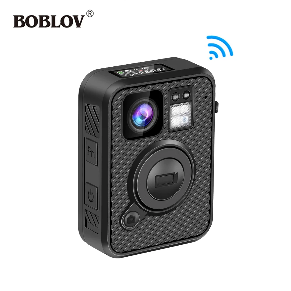 

BOBLOV 1440P Wifi Police Camera 32GB/64GB F1 Body Worn Cameras For Law Enforcement DVR Recording GPS Night Vision Recorder Cam