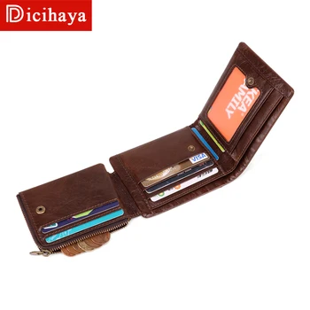 

DICIHAYA Classic Style Wallet Genuine Leather Men Wallets Short Male Coin Purse Card Holder Wallet Men Fashion High Quality