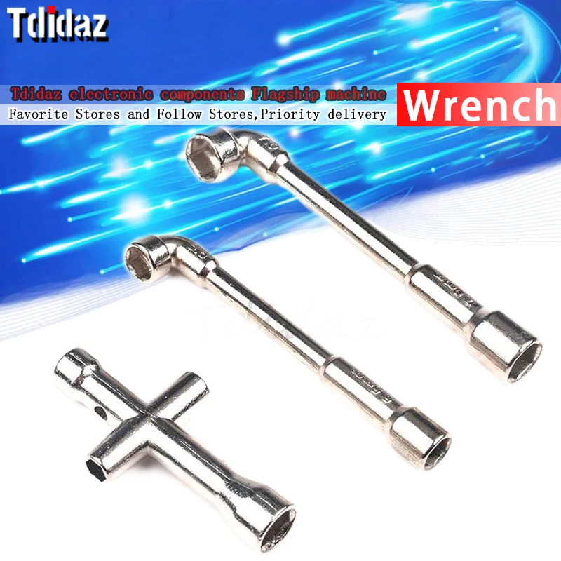 Double Headed Socket Wrench 7-character perforated elbow pipe type L-shaped cross M2/M2.5/M3/M4 electronic DIY