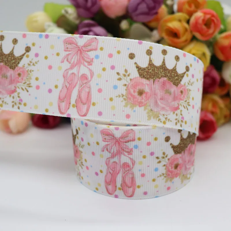 1.5" 38MM Ballet Girls Printed Grosgrain Ribbons For Hair Bows DIY Handmade Materials 10 Yards